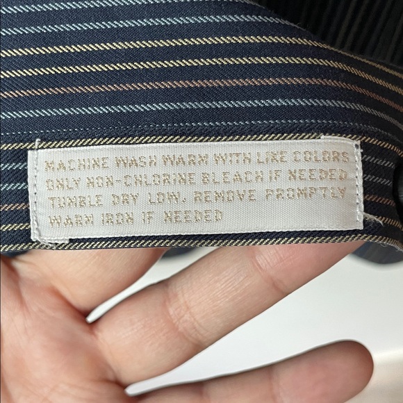 Nordstrom Men's Navy Pinstripe Shirt - Picture 5 of 7